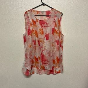 Silky lightweight dressy sleeveless blouse